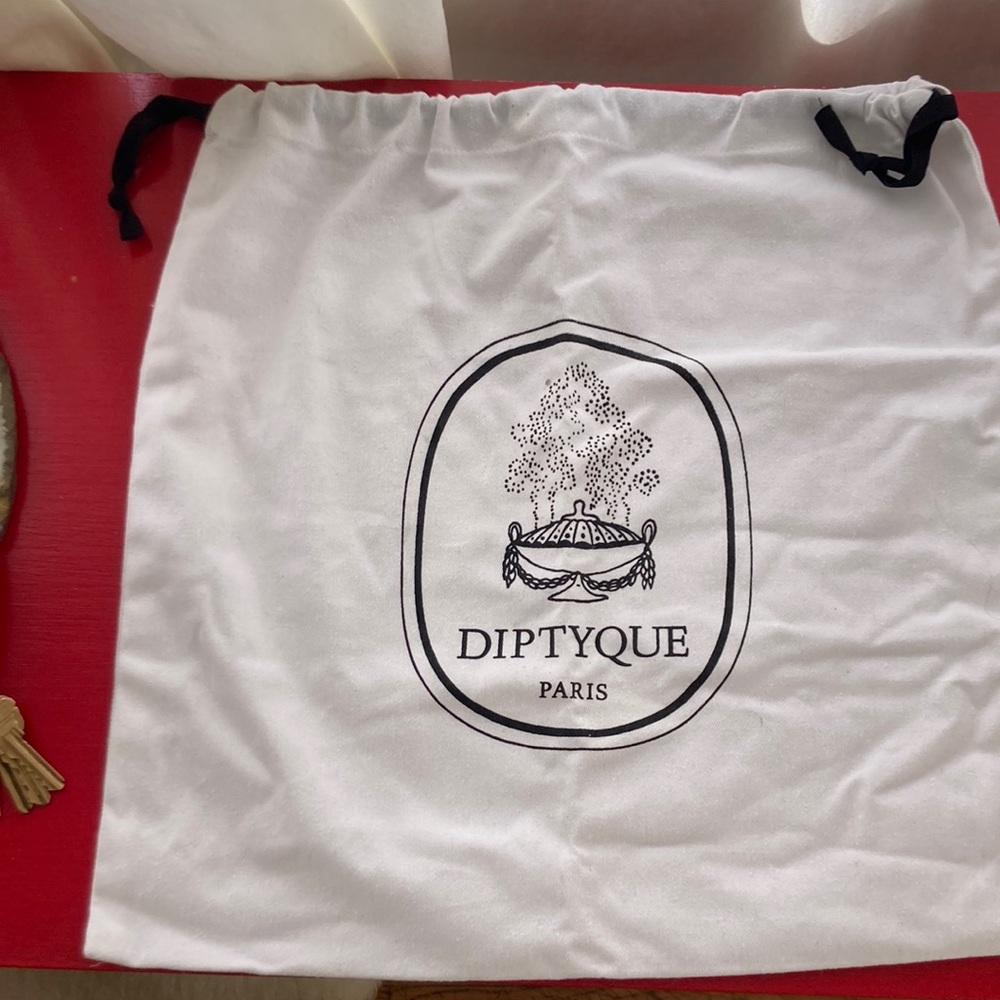 Diptyque White and Black Cosmetic Dust Bag